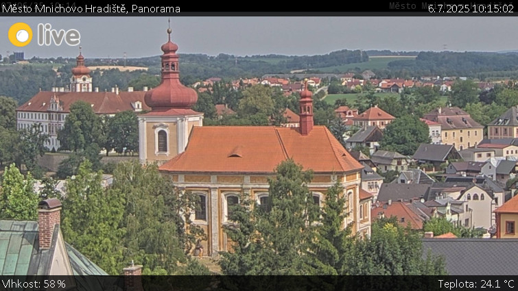 Město Mnichovo Hradiště - Panorama Mnichova Hradiště - 6.7.2025 v 10:15 Město Mnichovo Hradiště - Panorama Mnichova Hradiště - 6.7.2025 v 10:15