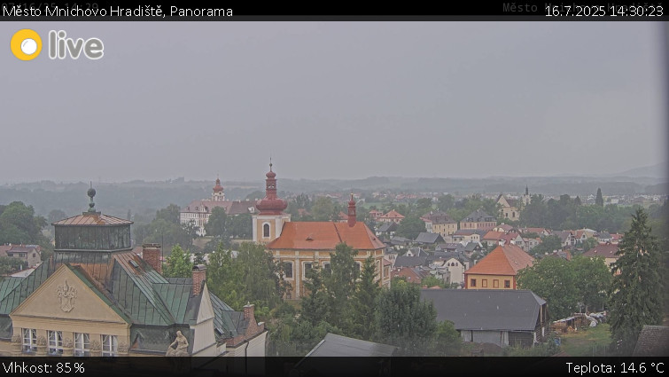 Město Mnichovo Hradiště - Panorama Mnichova Hradiště - 16.7.2025 v 14:30 Město Mnichovo Hradiště - Panorama Mnichova Hradiště - 16.7.2025 v 14:30
