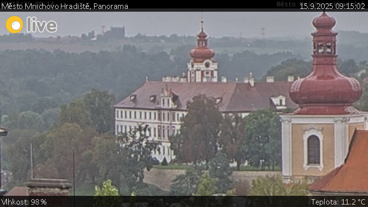 Město Mnichovo Hradiště - Panorama Mnichova Hradiště - 15.9.2025 v 09:15 Město Mnichovo Hradiště - Panorama Mnichova Hradiště - 15.9.2025 v 09:15