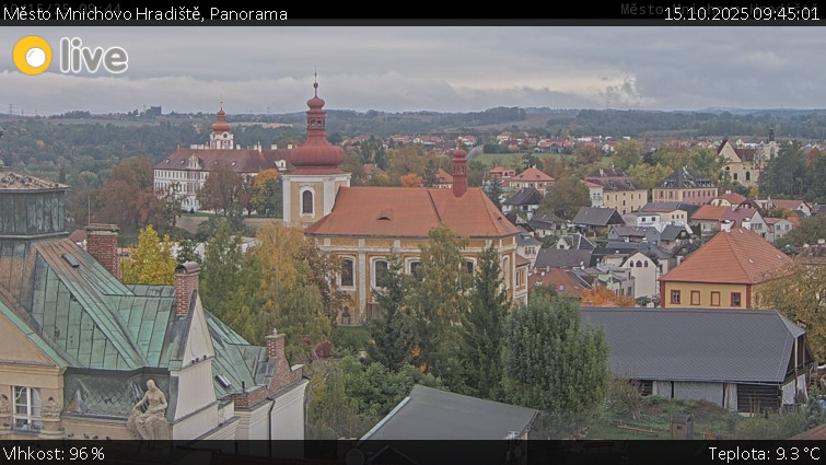 Město Mnichovo Hradiště - Panorama Mnichova Hradiště - 15.10.2025 v 09:45