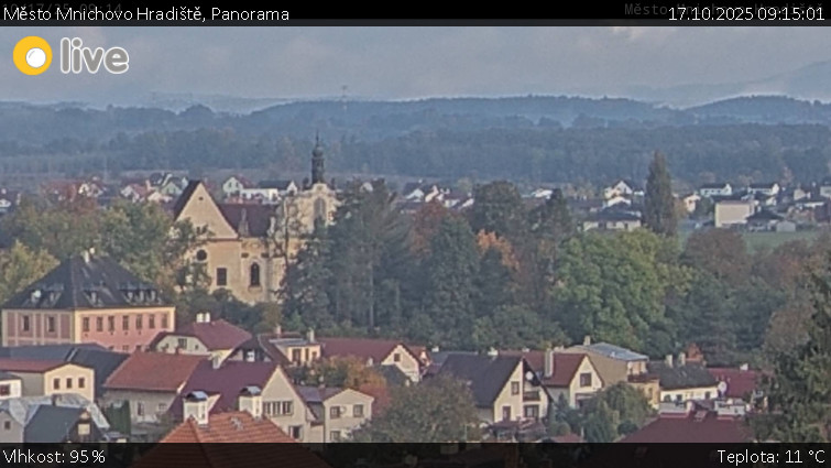 Město Mnichovo Hradiště - Panorama Mnichova Hradiště - 17.10.2025 v 09:15 Město Mnichovo Hradiště - Panorama Mnichova Hradiště - 17.10.2025 v 09:15