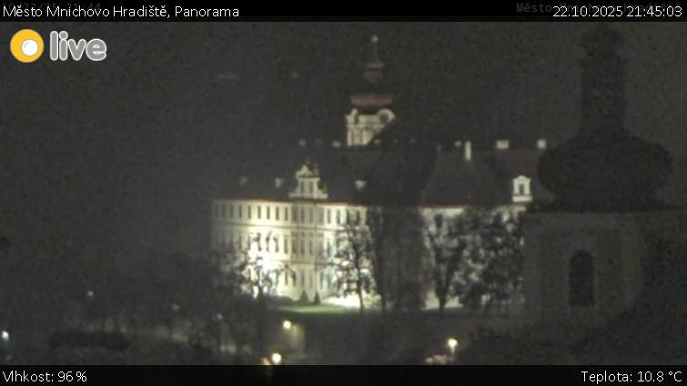 Město Mnichovo Hradiště - Panorama Mnichova Hradiště - 22.10.2025 v 21:45 Město Mnichovo Hradiště - Panorama Mnichova Hradiště - 22.10.2025 v 21:45