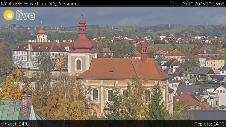 Město Mnichovo Hradiště - Panorama Mnichova Hradiště - 29.10.2025 v 10:15 Město Mnichovo Hradiště - Panorama Mnichova Hradiště - 29.10.2025 v 10:15