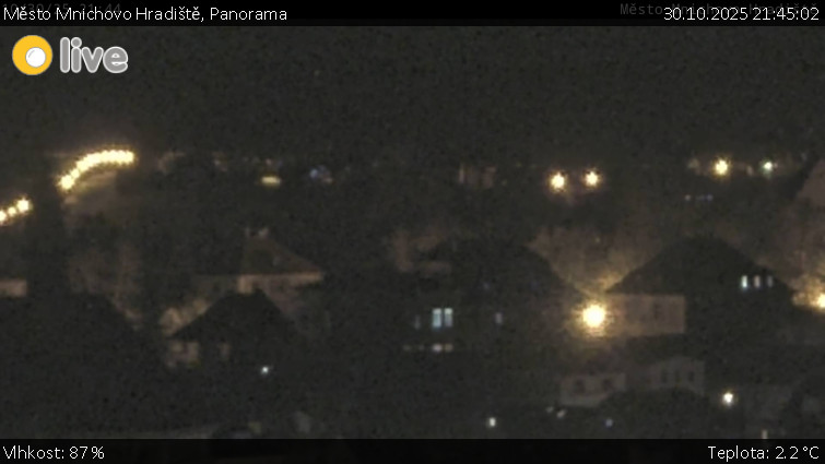 Město Mnichovo Hradiště - Panorama Mnichova Hradiště - 30.10.2025 v 21:45 Město Mnichovo Hradiště - Panorama Mnichova Hradiště - 30.10.2025 v 21:45