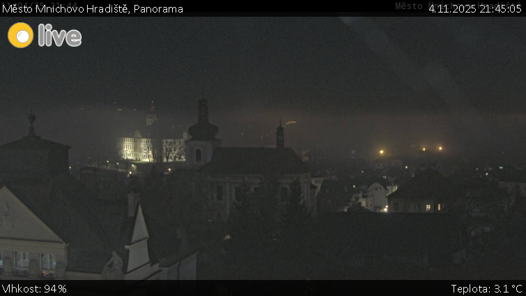 Město Mnichovo Hradiště - Panorama Mnichova Hradiště - 4.11.2025 v 21:45