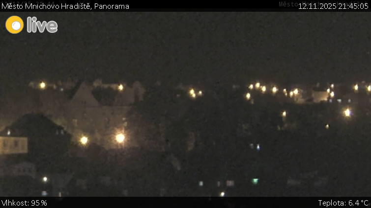 Město Mnichovo Hradiště - Panorama Mnichova Hradiště - 12.11.2025 v 21:45