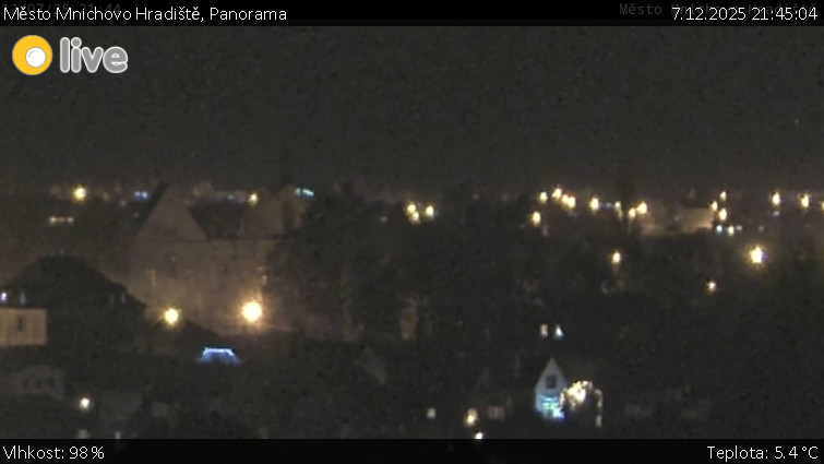 Město Mnichovo Hradiště - Panorama Mnichova Hradiště - 7.12.2025 v 21:45