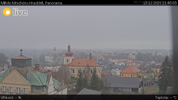 Město Mnichovo Hradiště - Panorama Mnichova Hradiště - 13.12.2025 v 11:45