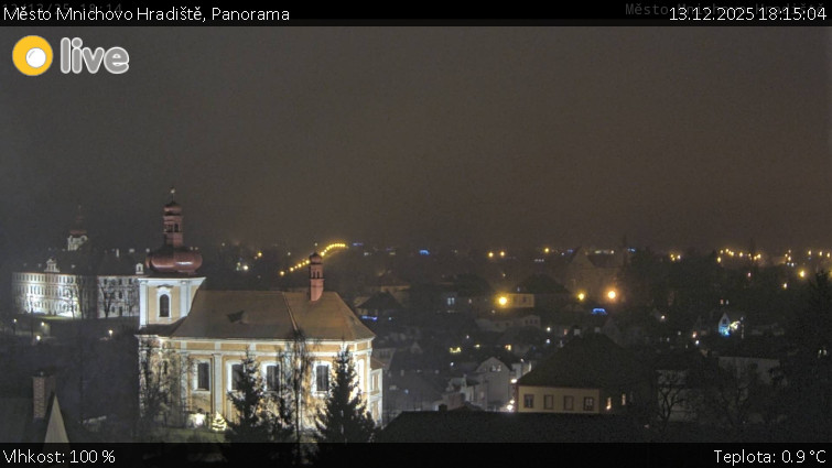 Město Mnichovo Hradiště - Panorama Mnichova Hradiště - 13.12.2025 v 18:15