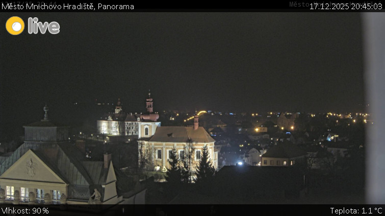 Město Mnichovo Hradiště - Panorama Mnichova Hradiště - 17.12.2025 v 20:45