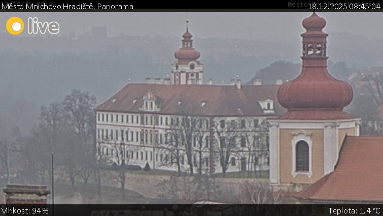 Město Mnichovo Hradiště - Panorama Mnichova Hradiště - 18.12.2025 v 08:45