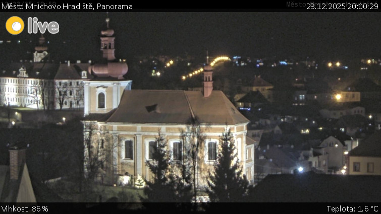 Město Mnichovo Hradiště - Panorama Mnichova Hradiště - 23.12.2025 v 20:00