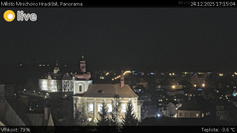 Město Mnichovo Hradiště - Panorama Mnichova Hradiště - 24.12.2025 v 17:15