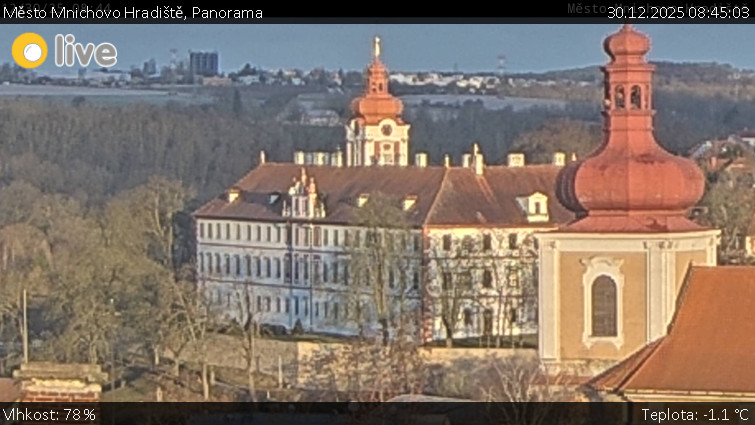Město Mnichovo Hradiště - Panorama Mnichova Hradiště - 30.12.2025 v 08:45