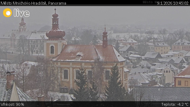 Město Mnichovo Hradiště - Panorama Mnichova Hradiště - 9.1.2026 v 10:45