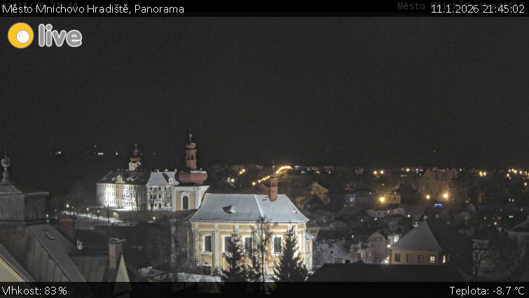 Město Mnichovo Hradiště - Panorama Mnichova Hradiště - 11.1.2026 v 21:45