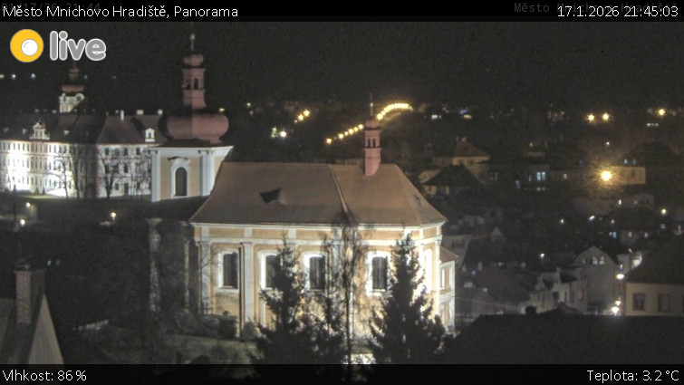 Město Mnichovo Hradiště - Panorama Mnichova Hradiště - 17.1.2026 v 21:45