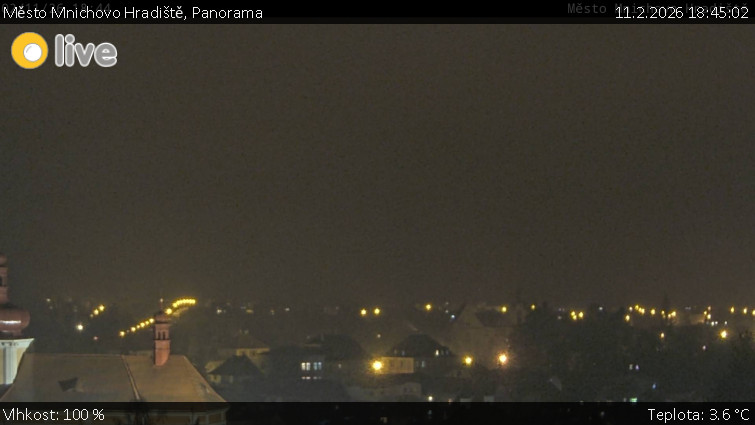 Město Mnichovo Hradiště - Panorama Mnichova Hradiště - 11.2.2026 v 18:45