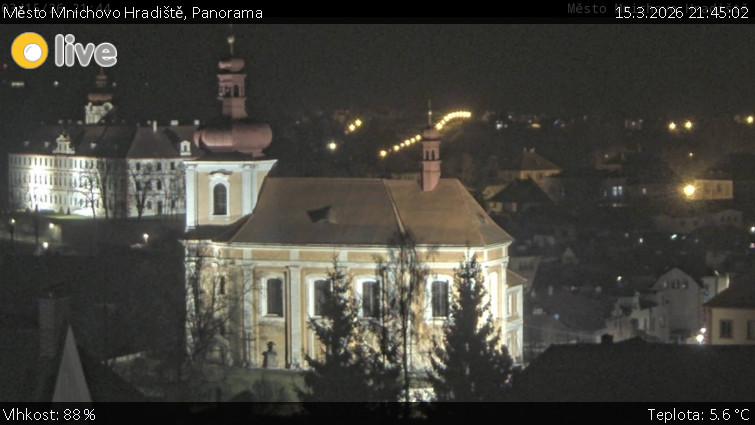 Město Mnichovo Hradiště - Panorama Mnichova Hradiště - 15.3.2026 v 21:45