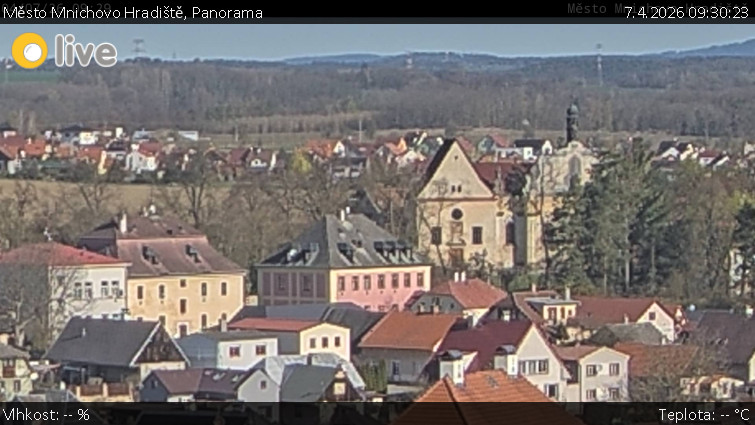 Město Mnichovo Hradiště - Panorama Mnichova Hradiště - 7.4.2026 v 09:30