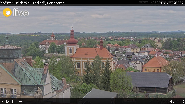 Město Mnichovo Hradiště - Panorama Mnichova Hradiště - 9.5.2026 v 16:45