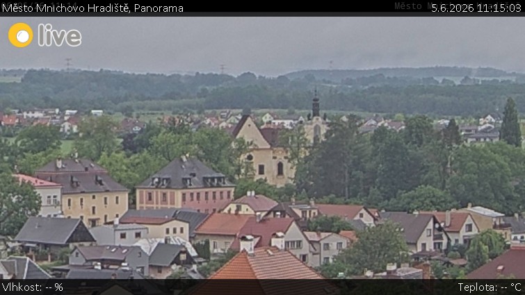 Město Mnichovo Hradiště - Panorama Mnichova Hradiště - 5.6.2026 v 11:15