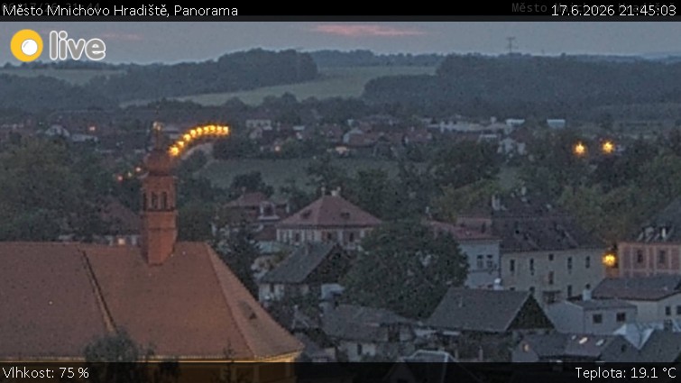 Město Mnichovo Hradiště - Panorama Mnichova Hradiště - 17.6.2026 v 21:45
