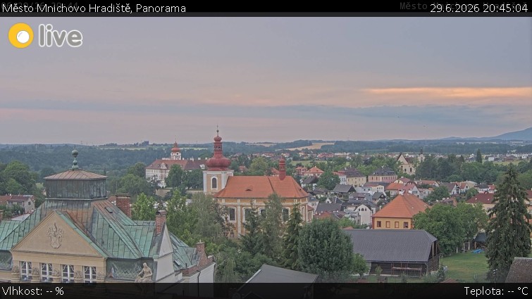 Město Mnichovo Hradiště - Panorama Mnichova Hradiště - 29.6.2026 v 20:45
