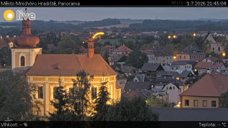 Město Mnichovo Hradiště - Panorama Mnichova Hradiště - 1.7.2026 v 21:45