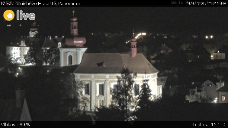 Město Mnichovo Hradiště - Panorama Mnichova Hradiště - 9.9.2026 v 21:45