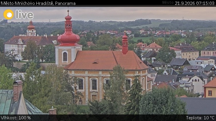 Město Mnichovo Hradiště - Panorama Mnichova Hradiště - 21.9.2026 v 07:15