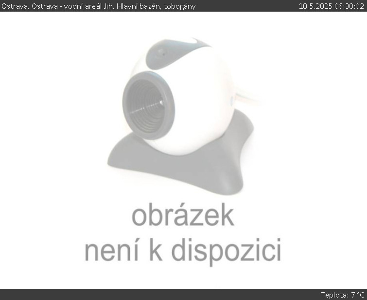 Ostrava - vodní areál Jih - Hlavní bazén, tobogány - 10.5.2025 v 06:30 Ostrava - vodní areál Jih - Hlavní bazén, tobogány - 10.5.2025 v 06:30