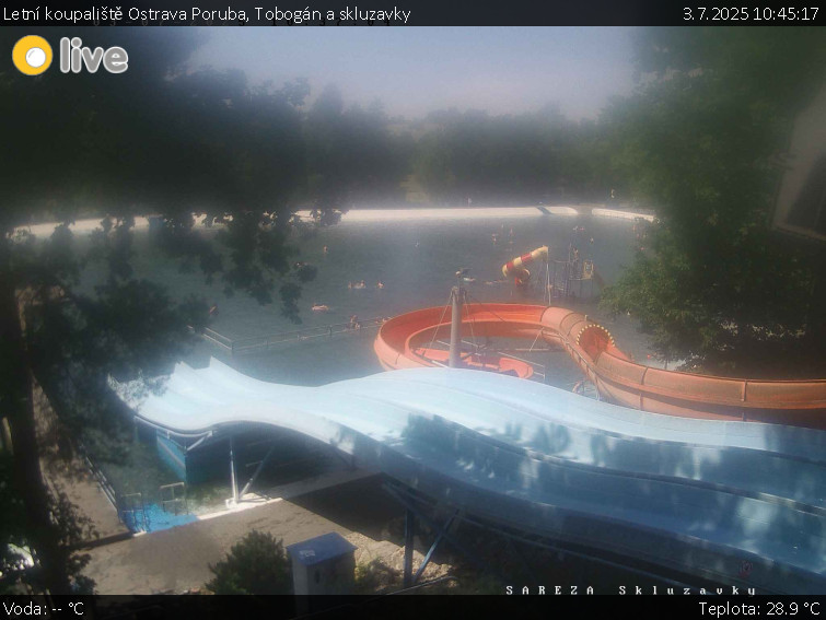 Letní koupaliště Ostrava Poruba - Tobogán a skluzavky - 3.7.2025 v 10:45