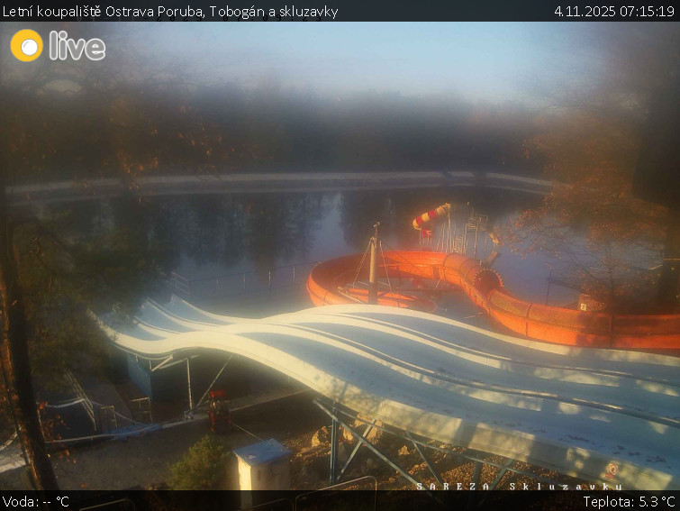 Letní koupaliště Ostrava Poruba - Tobogán a skluzavky - 4.11.2025 v 07:15
