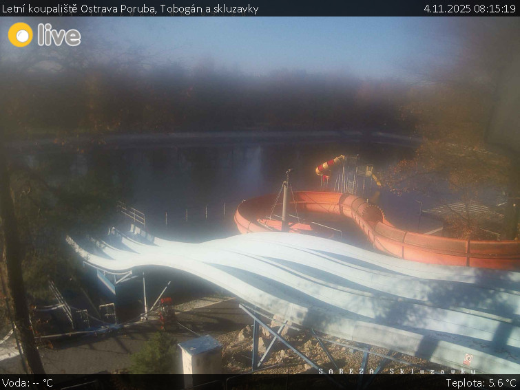 Letní koupaliště Ostrava Poruba - Tobogán a skluzavky - 4.11.2025 v 08:15
