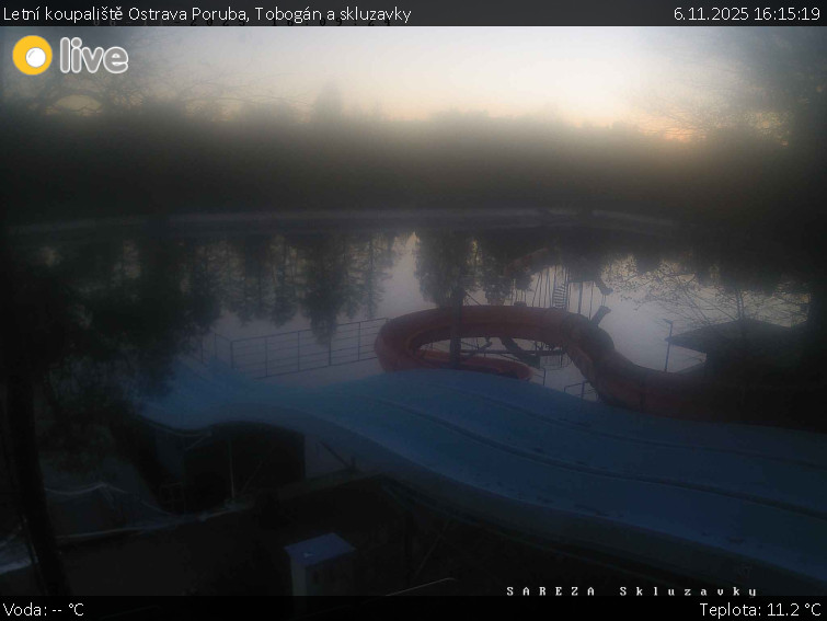 Letní koupaliště Ostrava Poruba - Tobogán a skluzavky - 6.11.2025 v 16:15