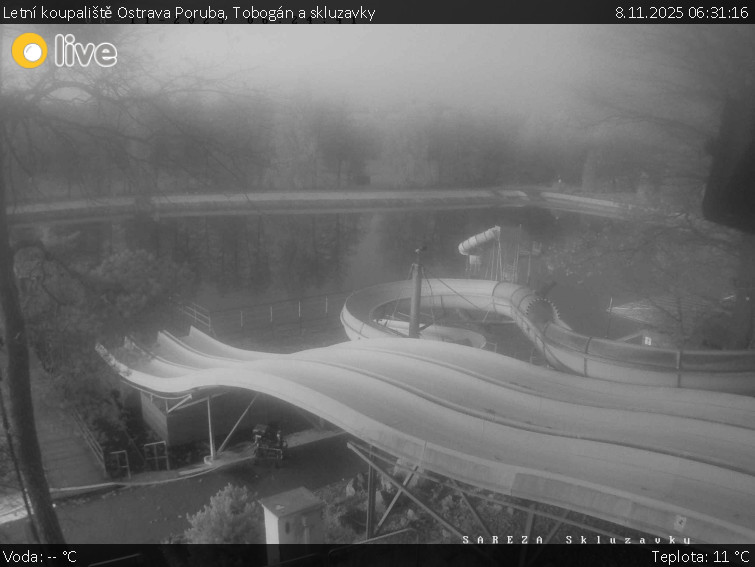 Letní koupaliště Ostrava Poruba - Tobogán a skluzavky - 8.11.2025 v 06:31