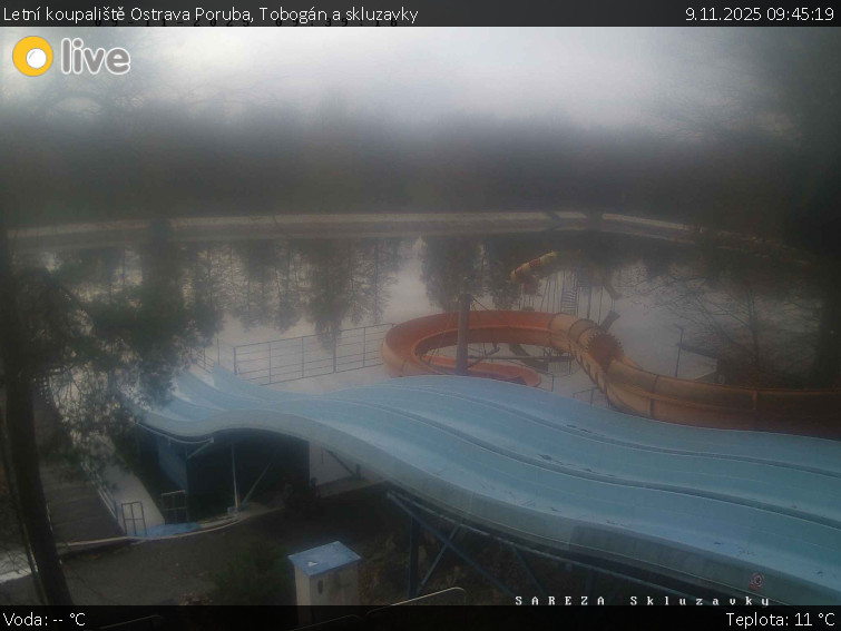 Letní koupaliště Ostrava Poruba - Tobogán a skluzavky - 9.11.2025 v 09:45