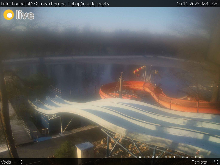 Letní koupaliště Ostrava Poruba - Tobogán a skluzavky - 19.11.2025 v 08:01