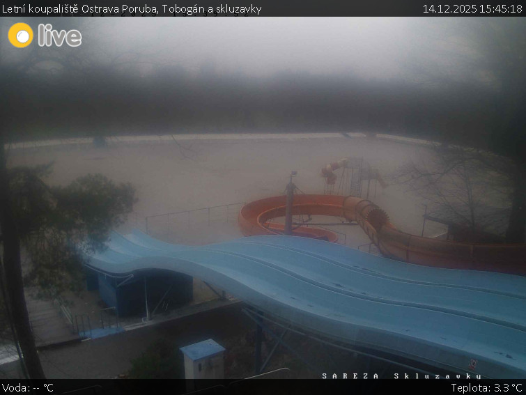 Letní koupaliště Ostrava Poruba - Tobogán a skluzavky - 14.12.2025 v 15:45
