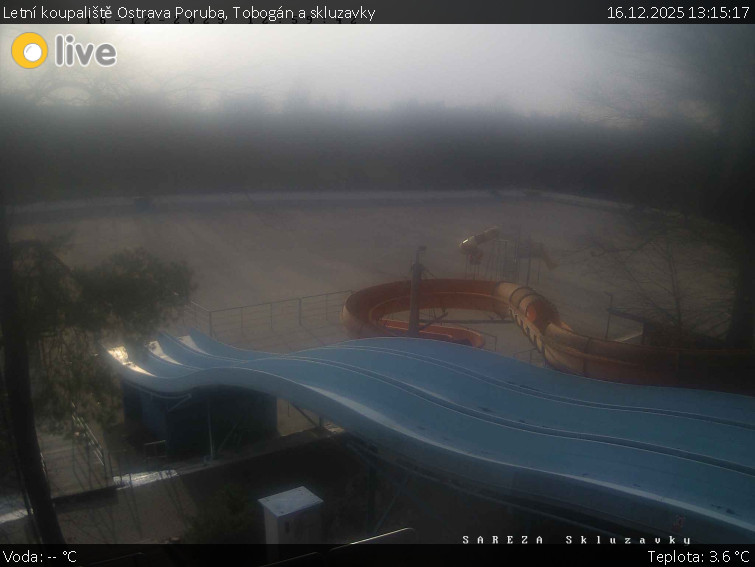 Letní koupaliště Ostrava Poruba - Tobogán a skluzavky - 16.12.2025 v 13:15