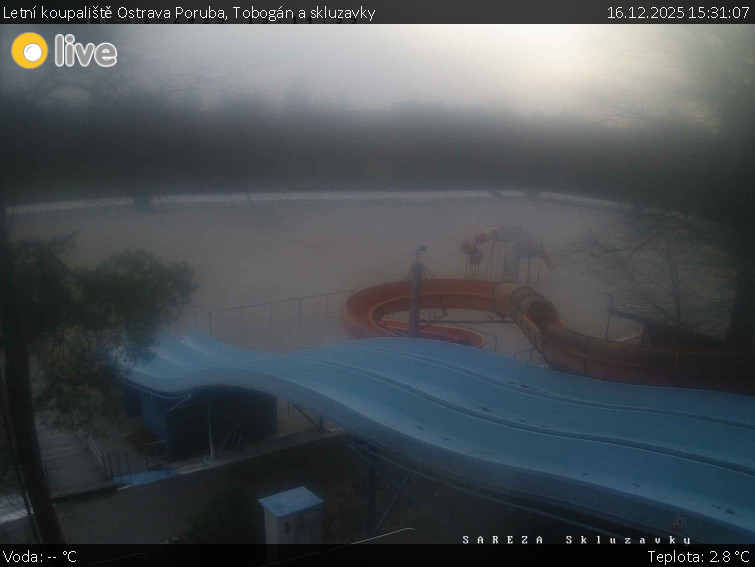 Letní koupaliště Ostrava Poruba - Tobogán a skluzavky - 16.12.2025 v 15:31