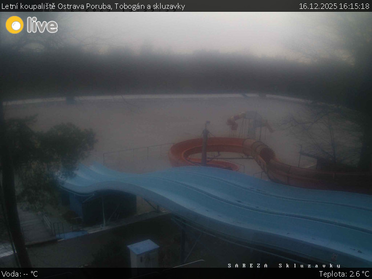 Letní koupaliště Ostrava Poruba - Tobogán a skluzavky - 16.12.2025 v 16:15