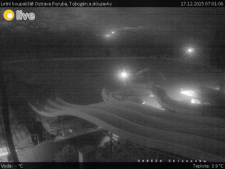 Letní koupaliště Ostrava Poruba - Tobogán a skluzavky - 17.12.2025 v 07:01