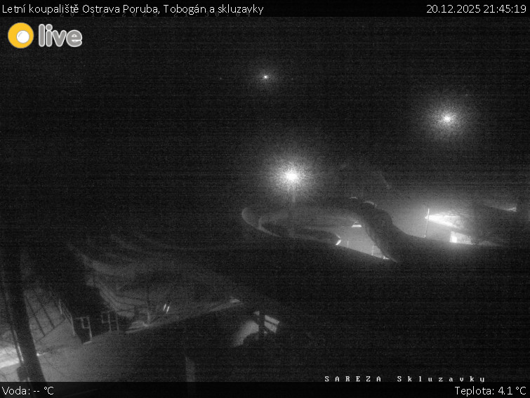 Letní koupaliště Ostrava Poruba - Tobogán a skluzavky - 20.12.2025 v 21:45