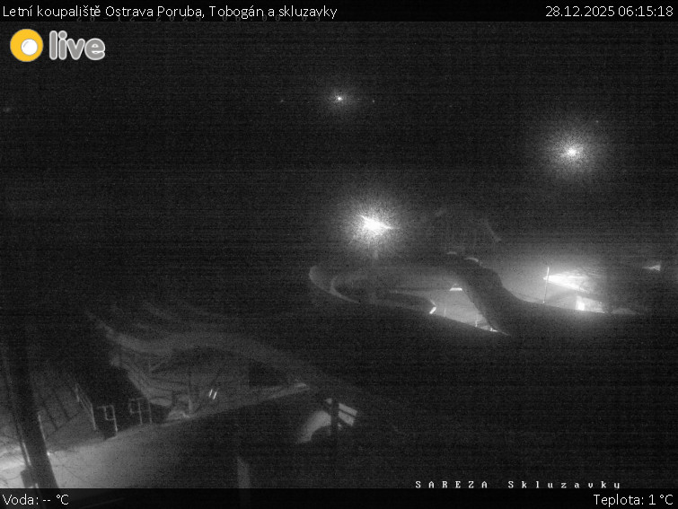 Letní koupaliště Ostrava Poruba - Tobogán a skluzavky - 28.12.2025 v 06:15