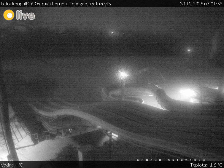 Letní koupaliště Ostrava Poruba - Tobogán a skluzavky - 30.12.2025 v 07:01