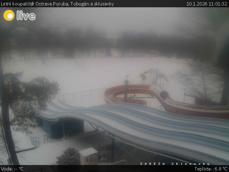 Letní koupaliště Ostrava Poruba - Tobogán a skluzavky - 10.1.2026 v 11:01