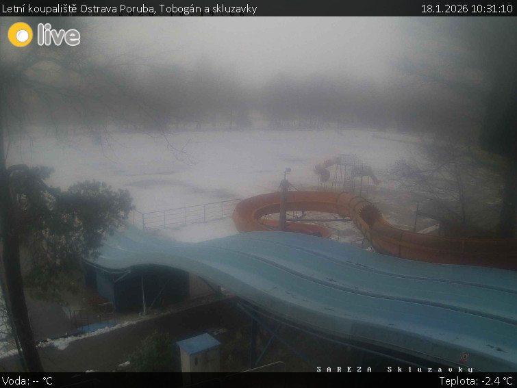 Letní koupaliště Ostrava Poruba - Tobogán a skluzavky - 18.1.2026 v 10:31
