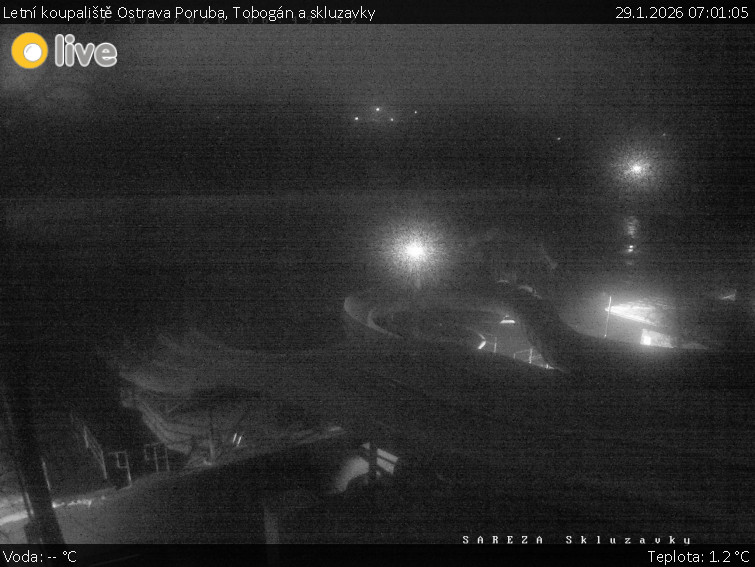 Letní koupaliště Ostrava Poruba - Tobogán a skluzavky - 29.1.2026 v 07:01
